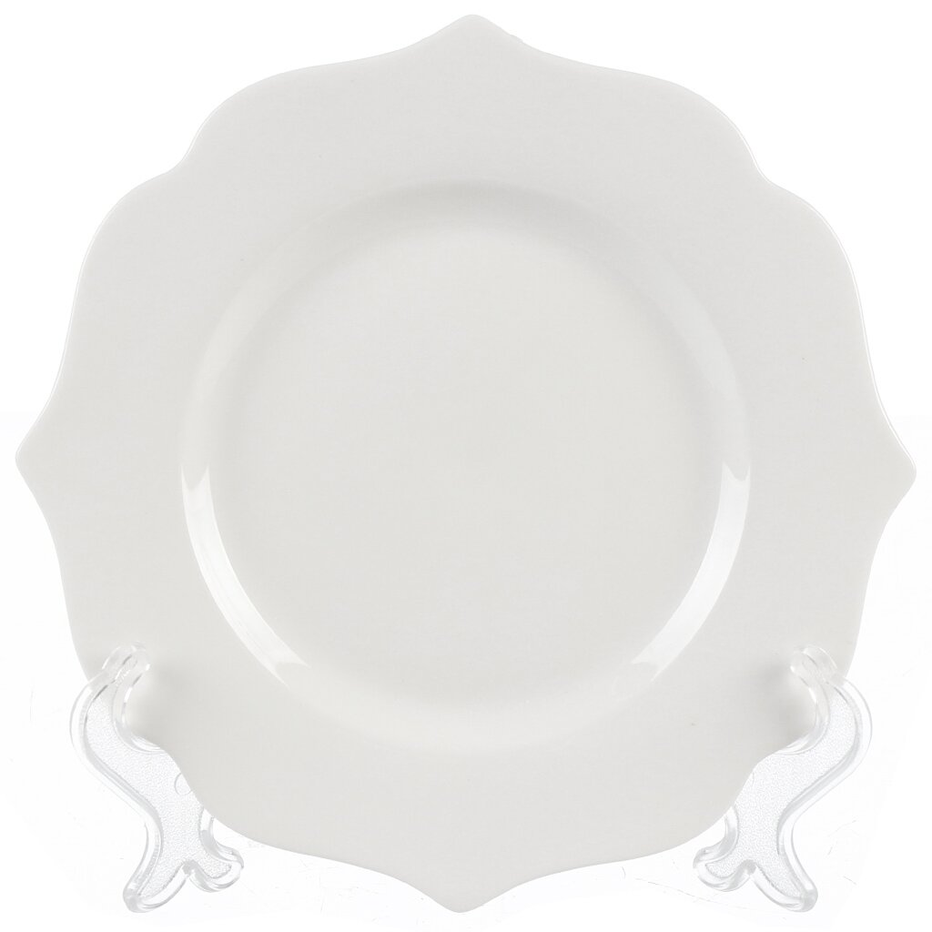 Тарелка обеденная, фарфор, 16 см, Belle, 0850073 тарелка фарфоровая обеденная magistro роза d 25 см белый