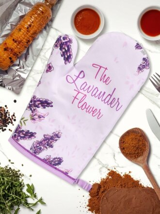 Прихватка-варежка 26х18 см, 100% полиэстер, Лаванда новая, Y9-188