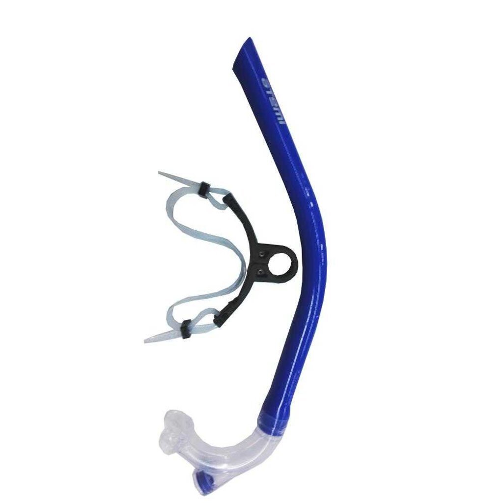 Трубка для плавания Atemi фронтальная, тренировочная р-р M/L, 305, синяя, 00000110438
