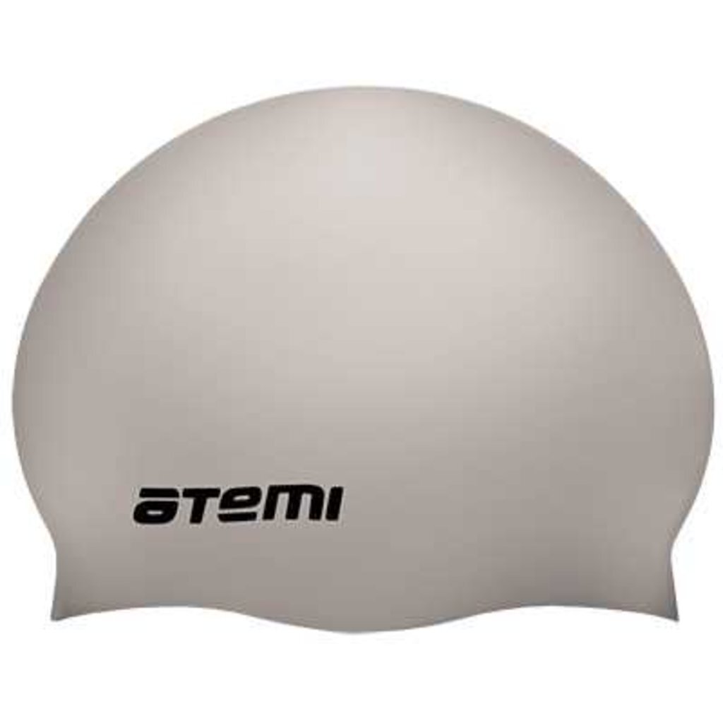 Шапочка для плавания Atemi, тонкий силикон, серебро, TC408, 00000111595