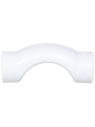 Обводное колено с муфтой полипропилен, d32 мм, белое, Valfex