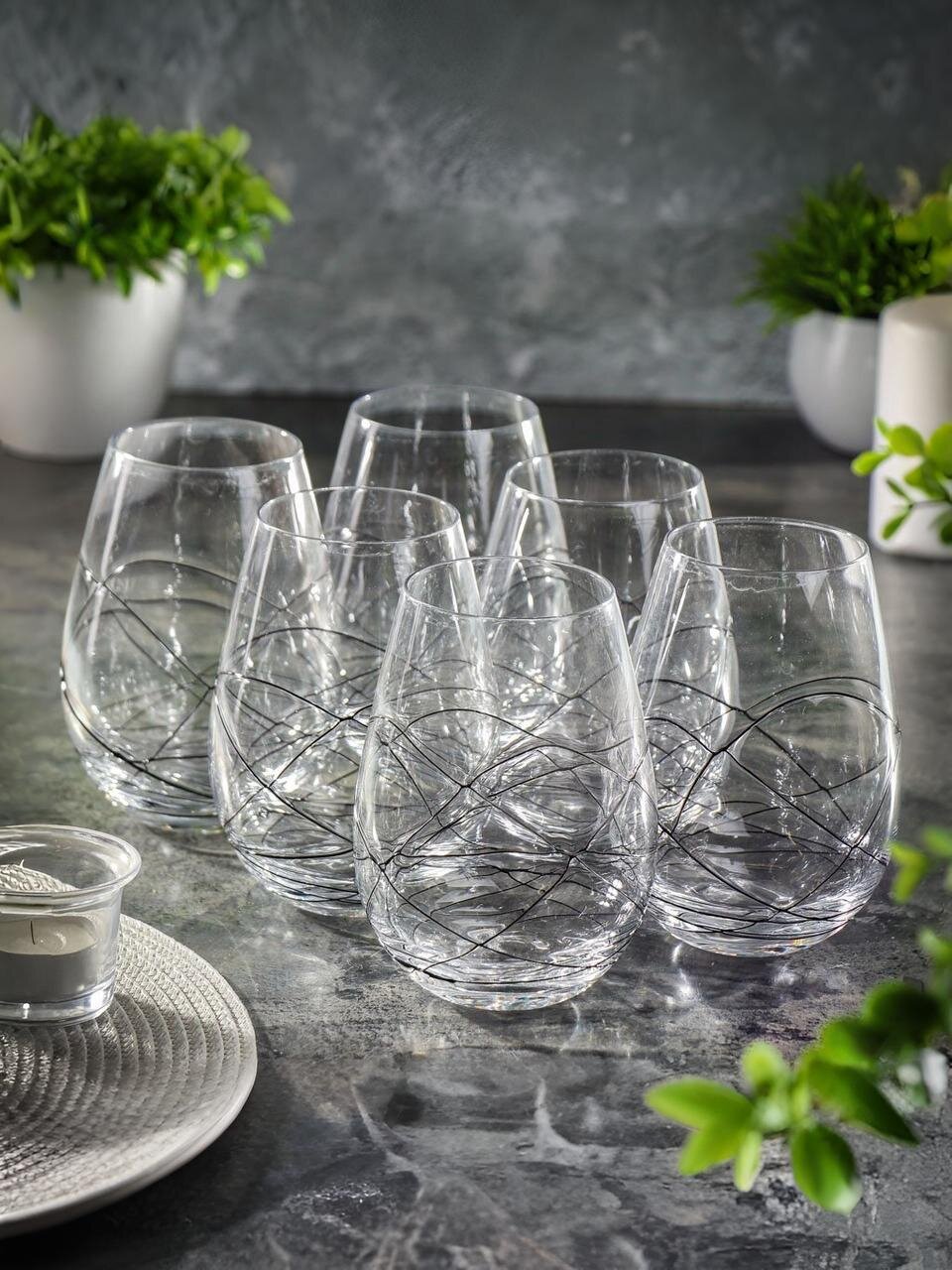Стакан 580 мл, стекло, 6 шт, Венеция, B060597/Y4-9198