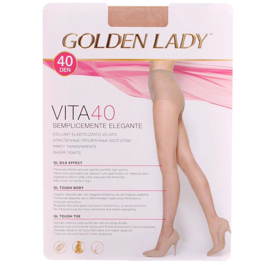 Колготки Golden Lady, Vita, 40 DEN, р. 4, melon