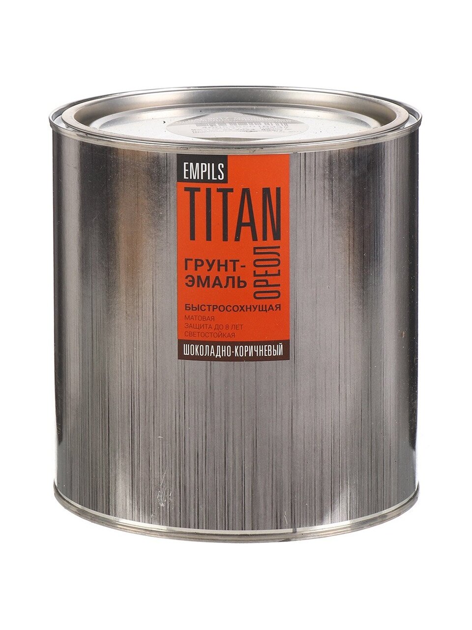 Грунт-эмаль Ореол, Титан, быстросохнущая, алкидная, матовая, шоколадно-коричневая, RAL 8017, 2.7 кг