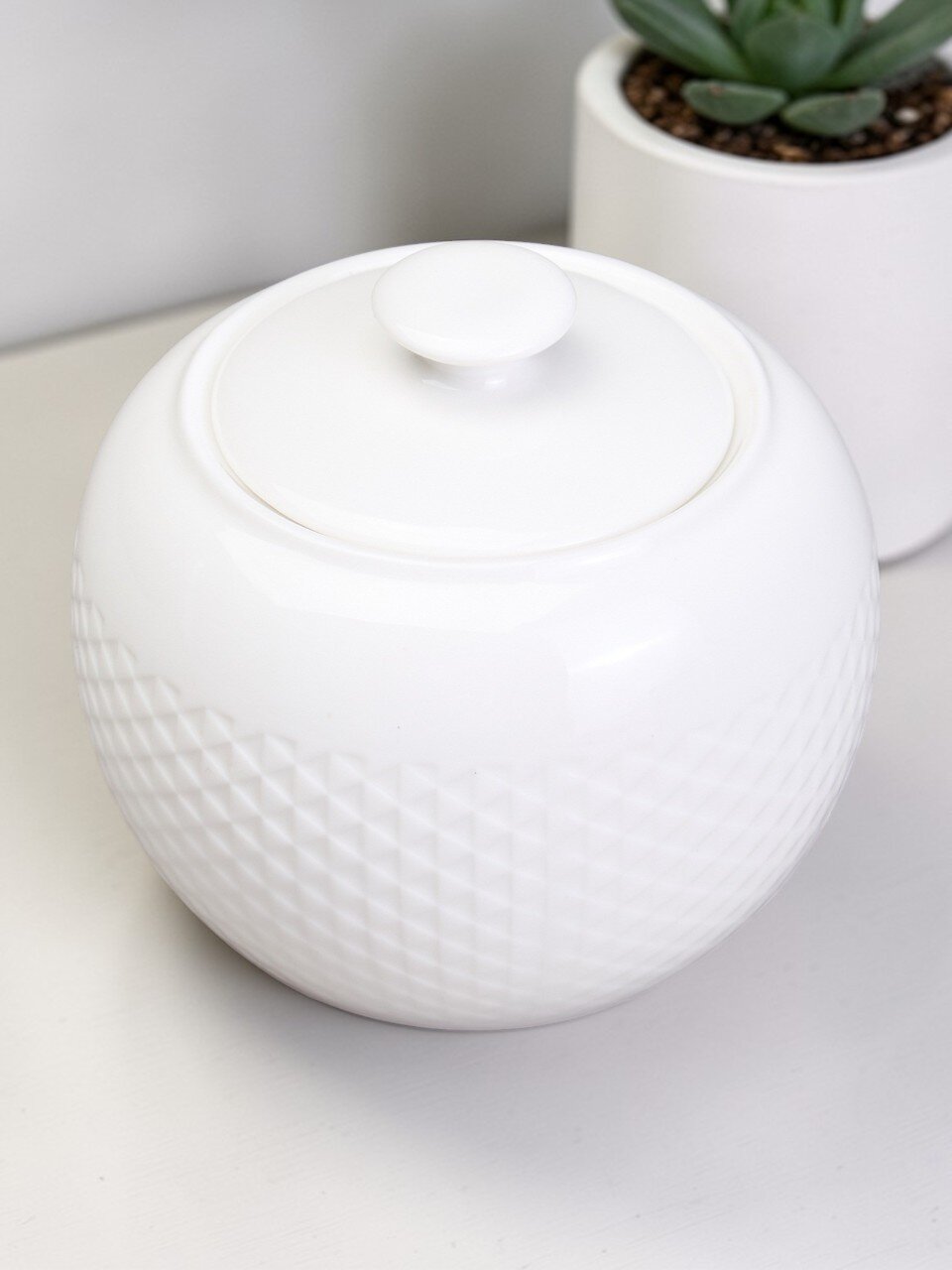 Сахарница 350 мл, фарфор, 11х11х9 см, Lefard, Infinity, 171-310