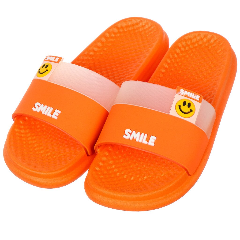 Обувь пляжная для женщин, оранжевая, р. 38-39, Смайл, T2022-553 обувь пляжная для женщин мятная р 36 37 смайл t2022 549