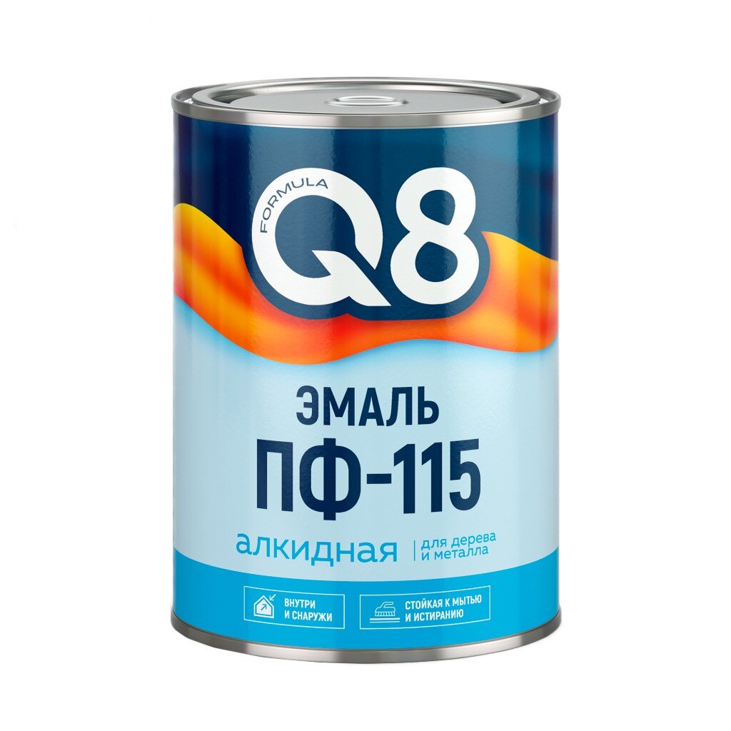 Эмаль Formula Q8, ПФ-115, алкидная, глянцевая, ярко-зеленая, 0.9 кг