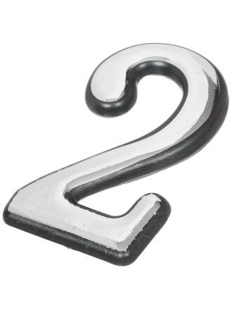 Цифра на дверь 2, Аллюр, пластик, хром, 6970