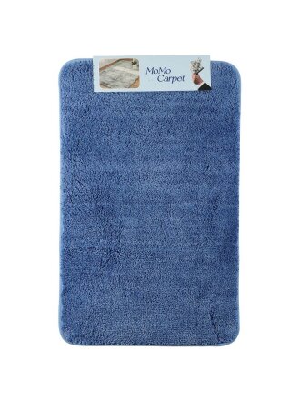 Коврик для ванной, 0.5х0.8 м, полиэстер, синий, A090018