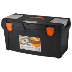 Ящик для инструментов, 24 '', 61х31.5х31 см, пластик, Blocker, Master, черный, оранжевый, BR6006ЧРОР