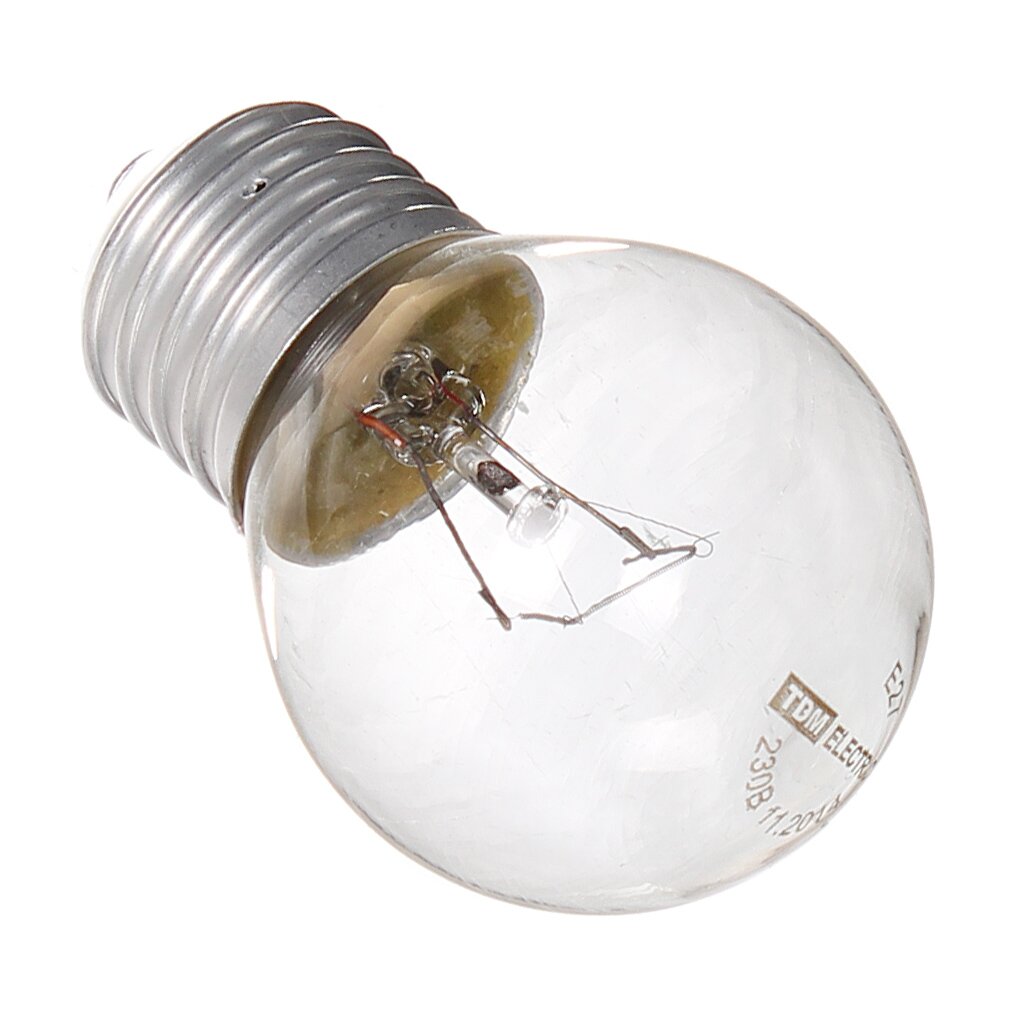 Лампа накаливания E27, 40 Вт, шар, прозрачная, TDM Electric, SQ0332-0002
