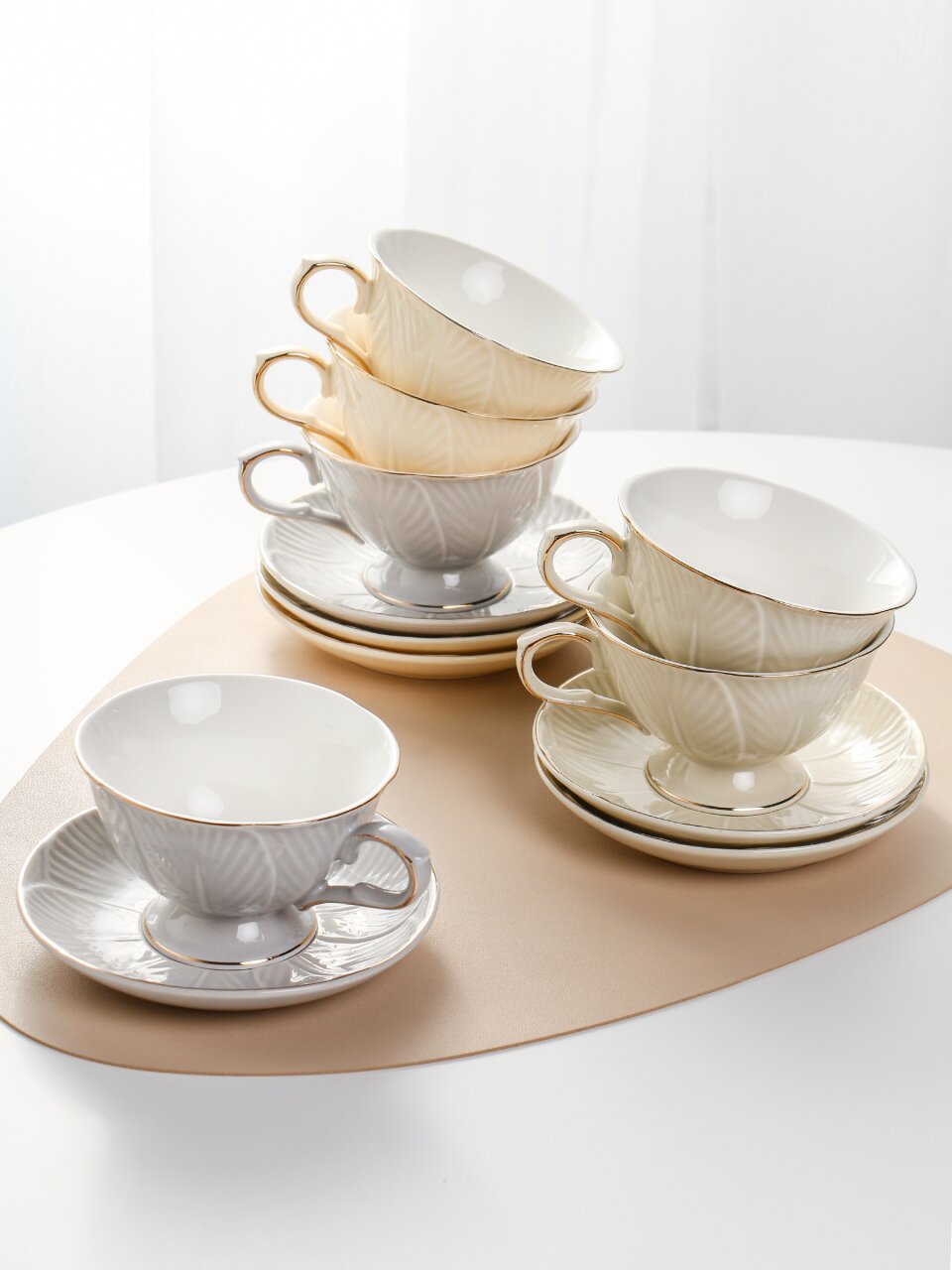 Набор чайный фарфор, 12 предметов, на 6 персон, 250 мл, Lefard, Top style, 42-554, подарочная упаковка