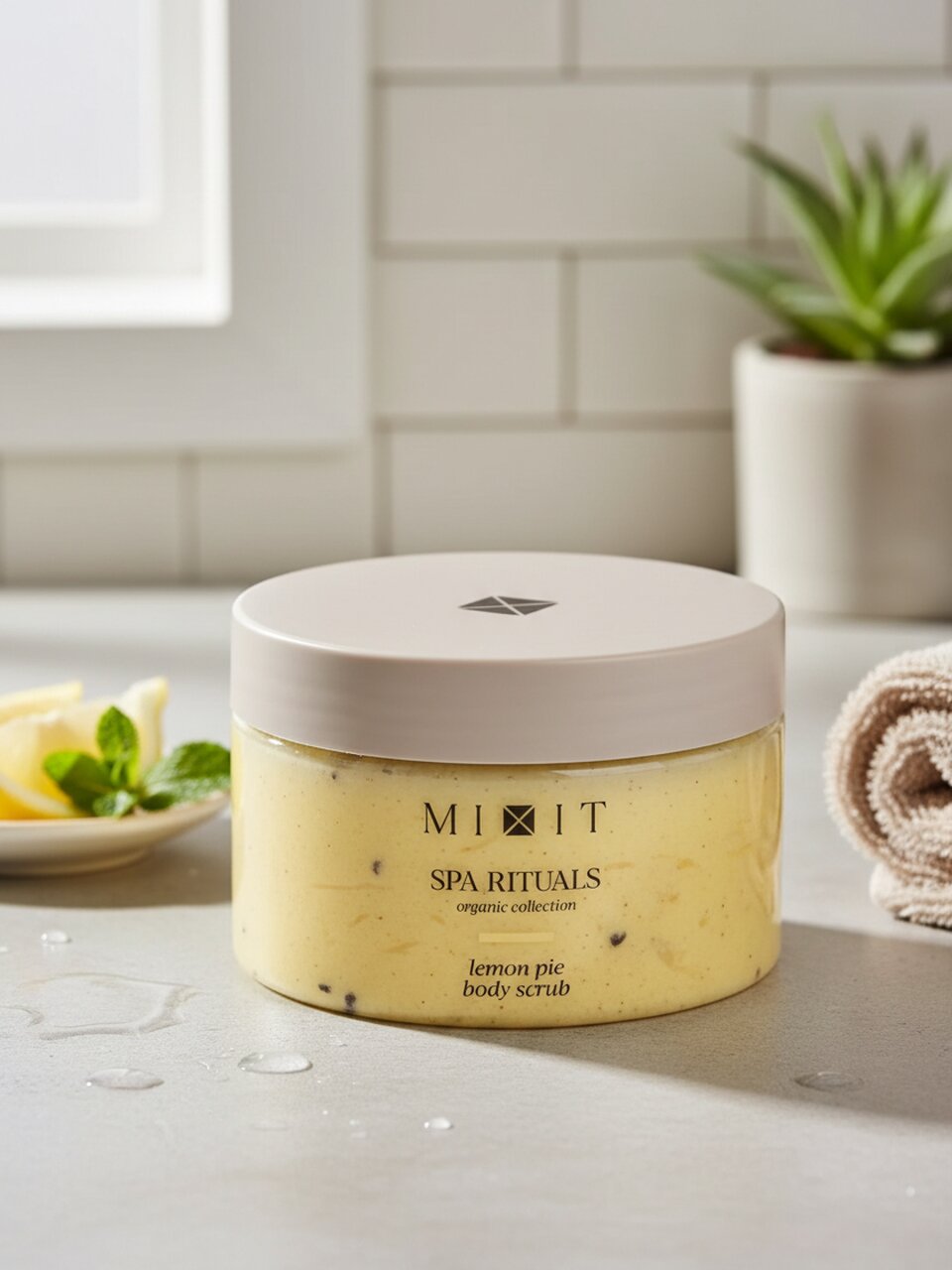 Скраб-бальзам для тела, Mixit, Spa Rituals, 300 г, с ароматом лимонного пирога