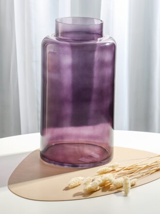 Ваза стекло, настольная, 34.5х19 см, Evis, Баклажан, 47 0268 2875