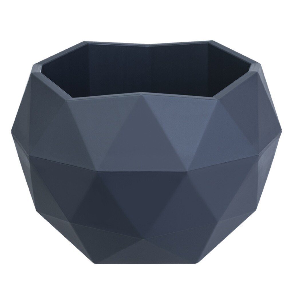 Горшок для цветов пластик, 0.45 л, 8.5 см, антрацит, Топаз, КШ-9115