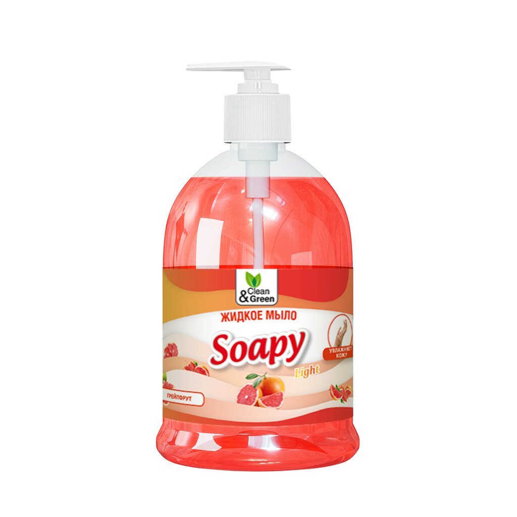 Мыло жидкое Clean&Green, Soapy Грейпфрут, 500 мл