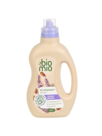 Кондиционер для белья BioMio, 0.8 л, Лаванда и миндаль, Экологичный, концентрат