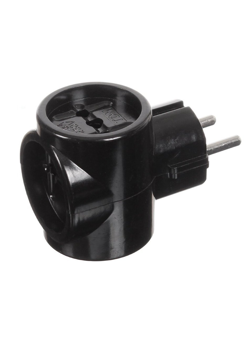 Тройник 3 гнезда, 16 А, евро, карболит, TDM Electric, Ретро, SQ1806-0101