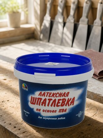 Шпатлевка Магия радуги, латексная на основе ПВА, для внутренних работ, 1 кг