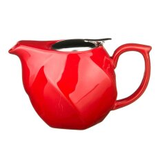 Чайник заварочный керамика, 0.75 л, с ситечком, Agness, Красный, 470-186
