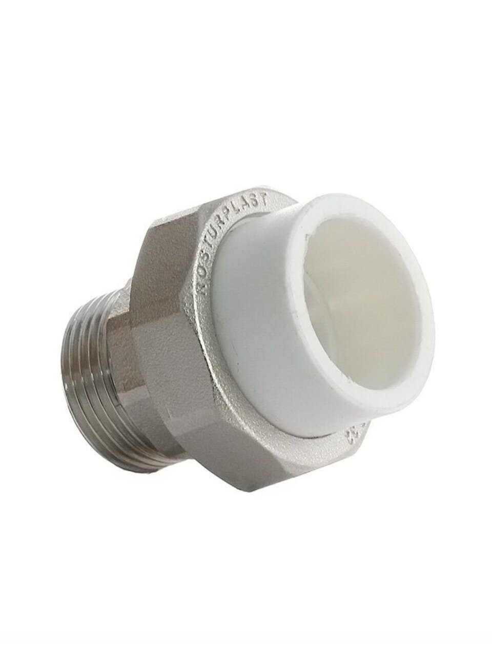 Муфта разъемная полипропилен, d32х1&amp;quot;, наружная резьба, белая, РосТурПласт