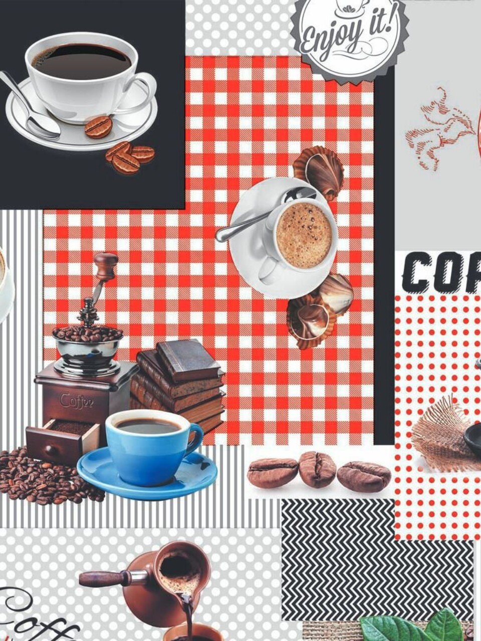 Клеенка Амарант, 1.37х20 м, ПВХ на нетканой основе, 4867А