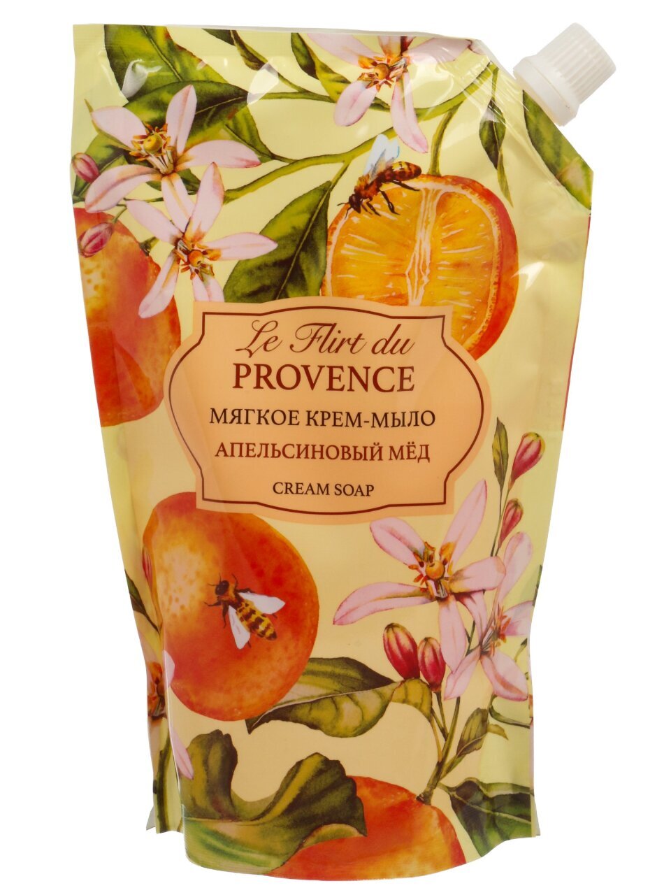 Крем-мыло жидкое Le Flirt Du Provence, Апельсиновый мед, 500 мл, дой-пак