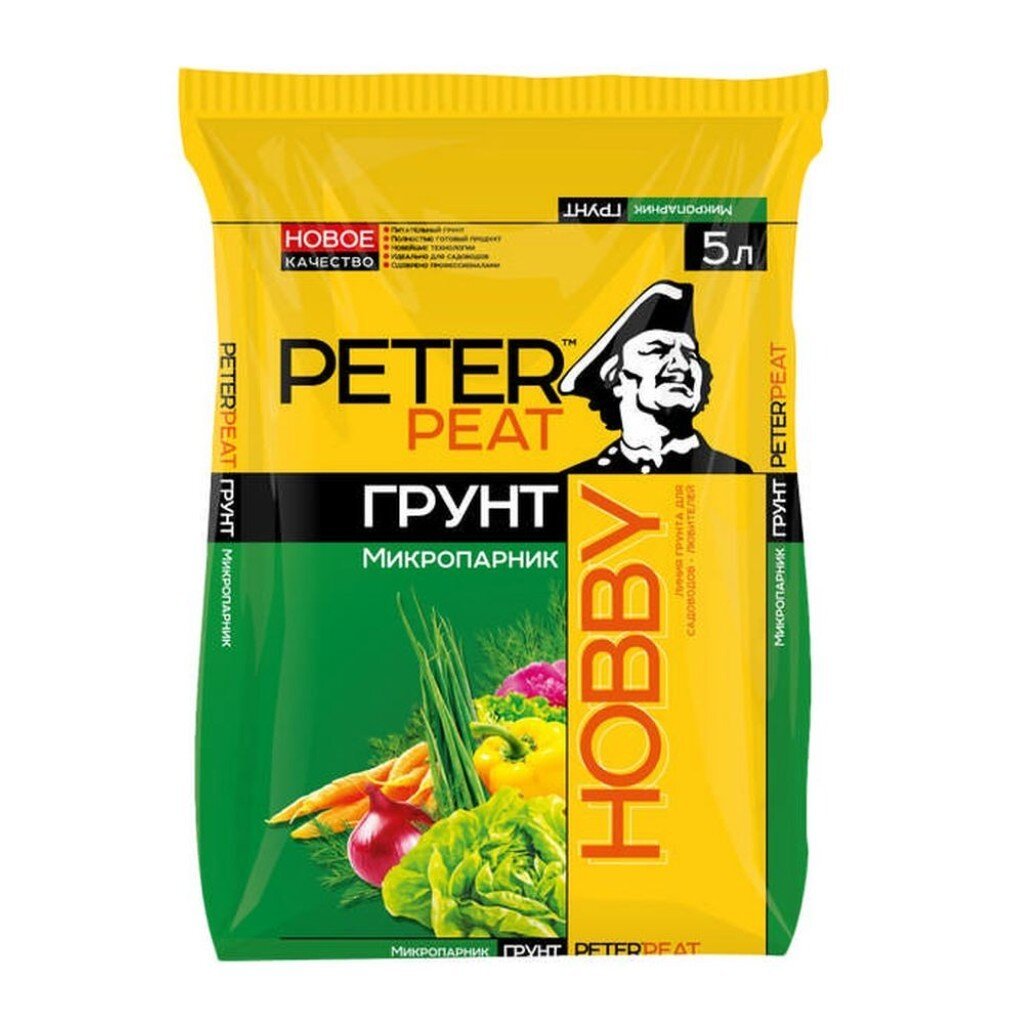 Грунт Hobby микропарник 5 л Peter Peat 76₽