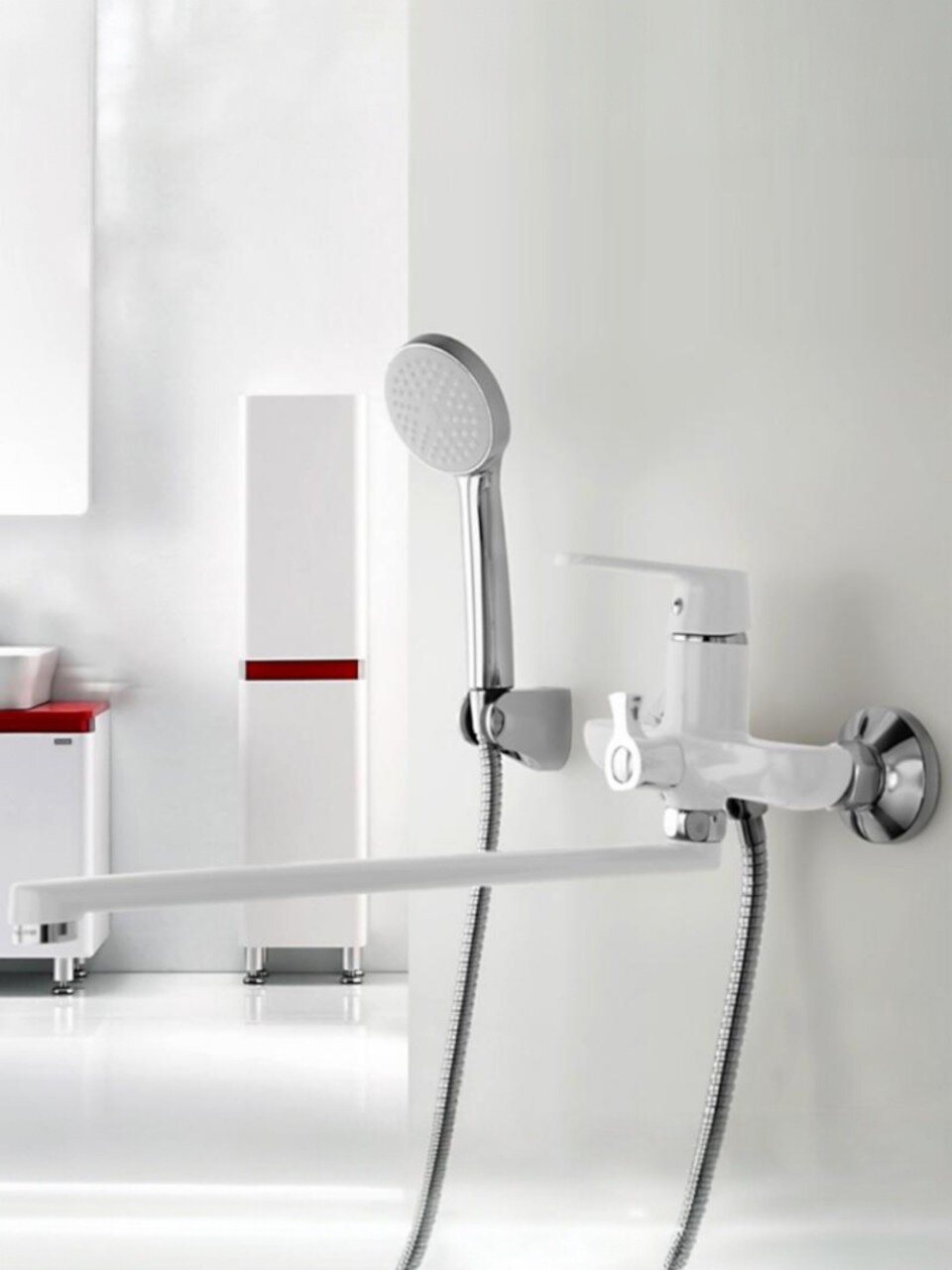 Смеситель для ванны, Frap, с картриджем, белый, F2231