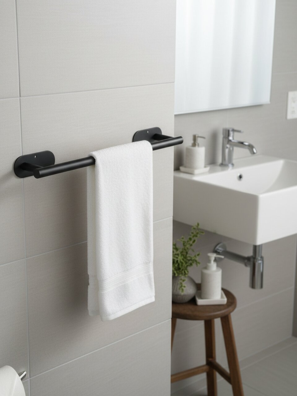 Держатель для полотенец, металл, черный, Y4-9917