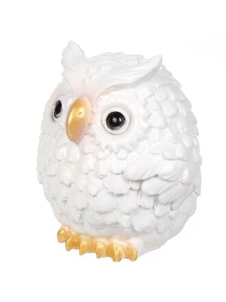 Копилка Совёнок, 17х17 см, 400, белый, золотая