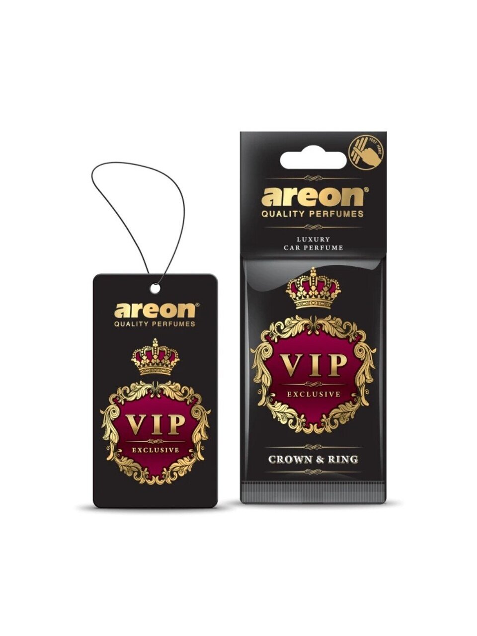 Ароматизатор в машину подвесной, сухой, Areon, VIP Crown &amp;amp; Ring, 704-VIP-07
