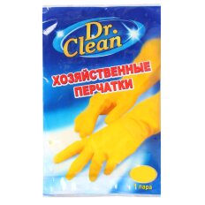 Перчатки хозяйственные резина, M, Dr.Clean
