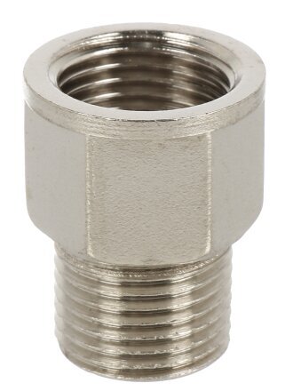 Переходник 12х1/2", ш-г, никель, наружная резьба, индивидуальная упаковка, РосТурПласт