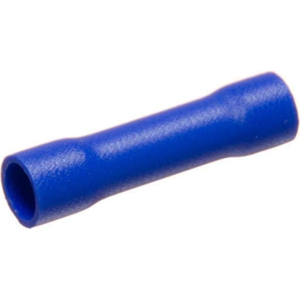 Гильза ГСИ 2.5/ГСИ 1,5-2,5, латунь, синяя, соединительная, изолированная, 26 мм, 1.5-2.5 мм², Rexant, 08-0721 изолированная термоусаживаемая соединительная гильза stekker