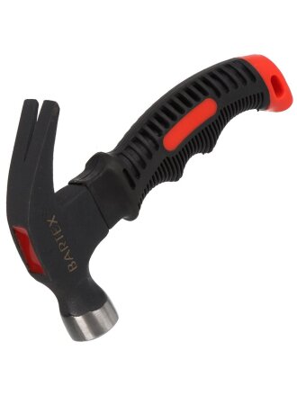 Молоток-гвоздодер слесарный, Bartex, рукоятка фибергласовая, обрезиненная, 0.225 кг, В00015М/250