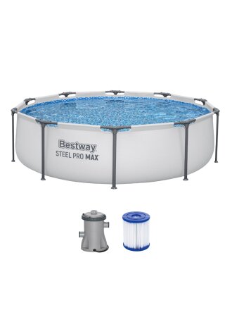 Бассейн каркасный Bestway, 366х100 см, Steel Pro Max, 56418BW, фильтр-насос, лестница, 9150 л, картридж