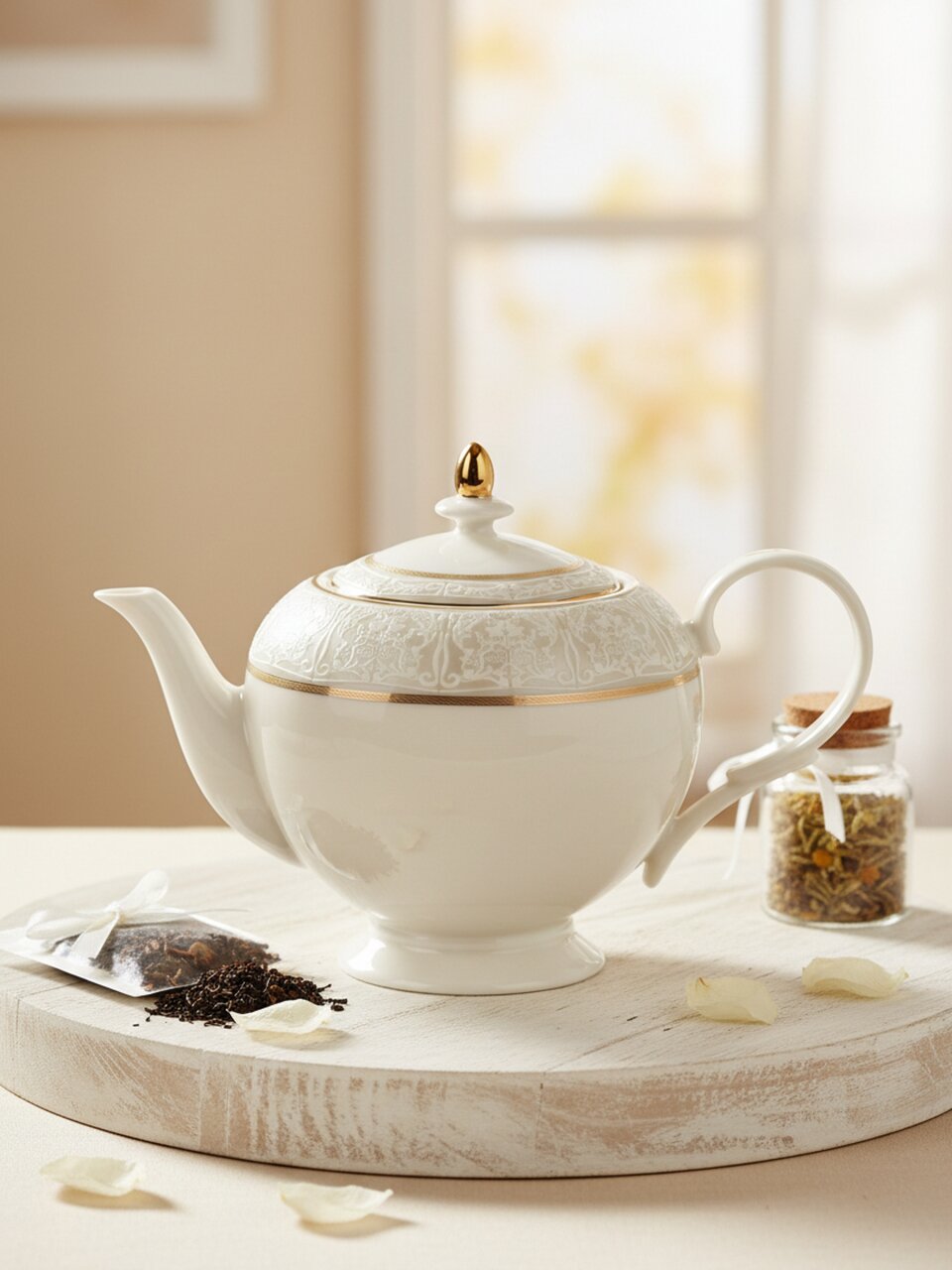 Чайник заварочный фарфор, 0.85 л, Lefard, Свадебный, 115-367