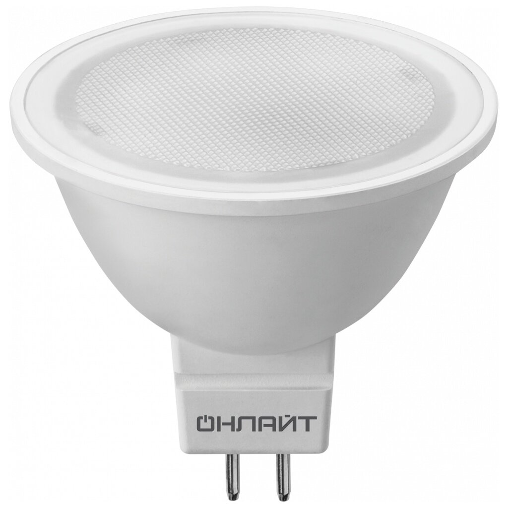 Лампа светодиодная GU5.3, 7 Вт, 50 Вт, 220 В, рефлектор, 3000 К, свет теплый белый, Онлайт лампа накаливания онлайт 363 е14 240 в 15 вт цилиндр 70 лм теплый белый света для диммера