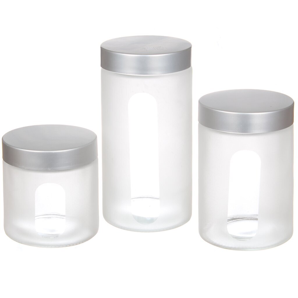 Ст Банка д/сып продуктов 3шт 830/1250/1700мл мет.крышки, Матовые RB08_0003