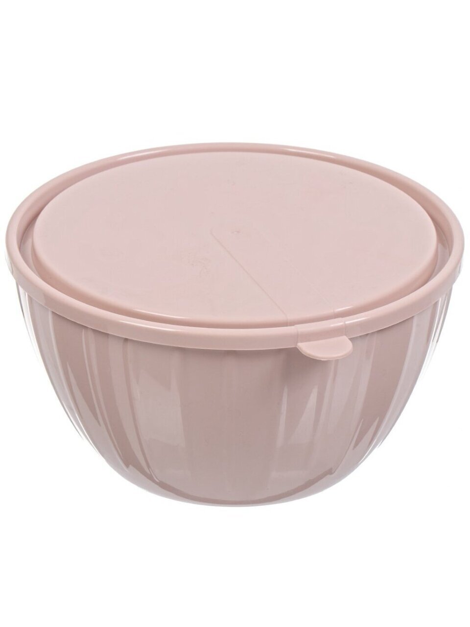 Салатник пластик, круглый, 1.7 л, с крышкой, Vanilla, Sugar&amp;amp;Spice, SE186611005, латте
