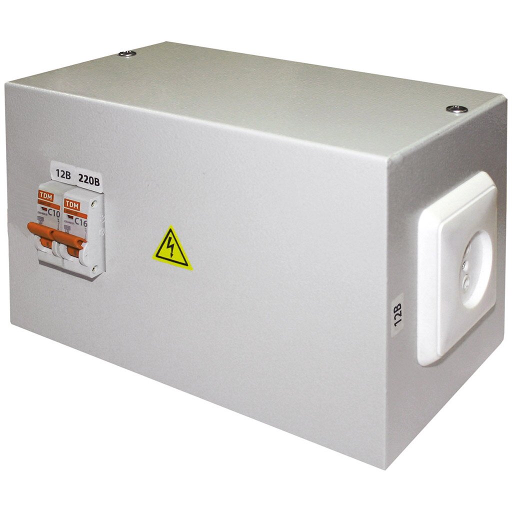 Ящик с понижающим трансформатором TDM Electric SQ1601-0001 ЯТП-0,25 220/12-2авт.