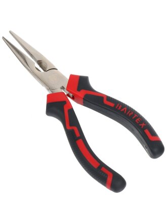 Тонкогубцы 160 мм, прямые, углеродистая сталь, Bartex, Профи, 11028