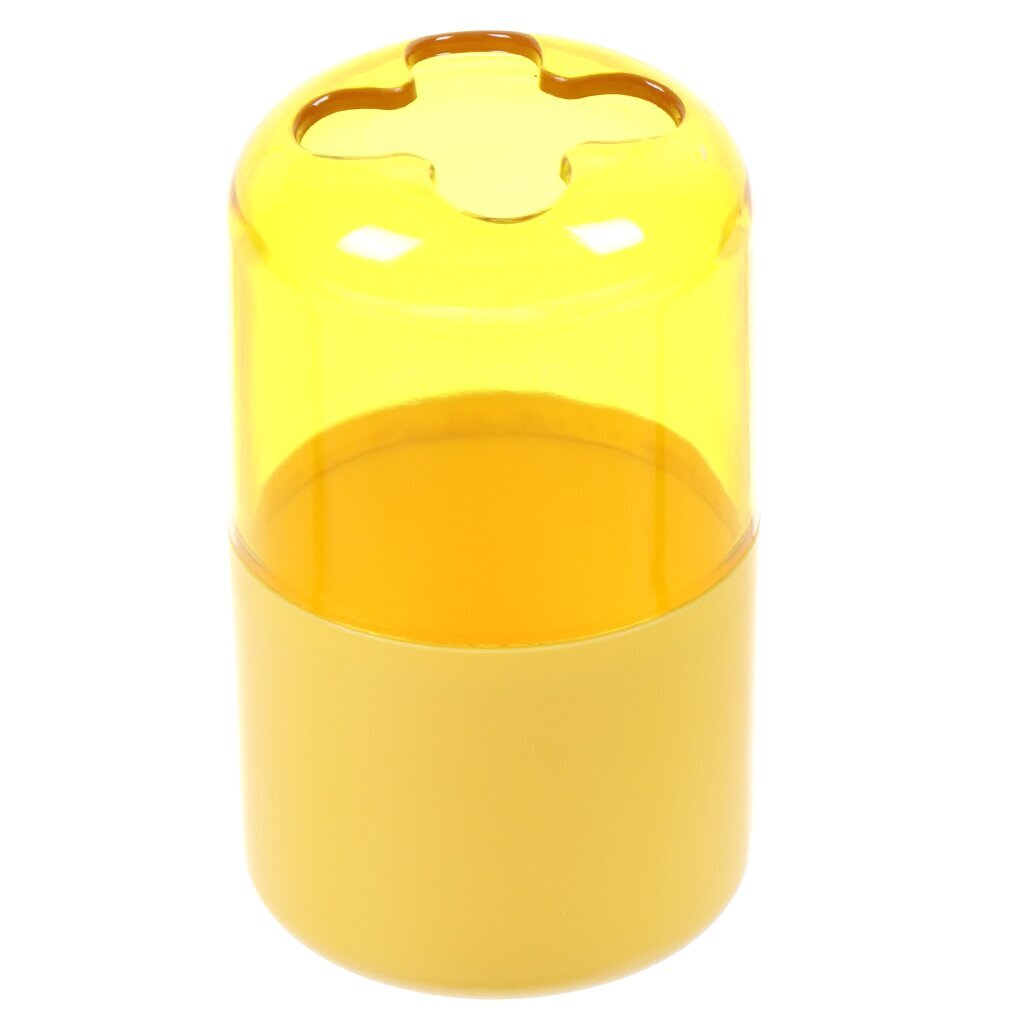 Стакан для зубных щеток, 7.2х11.5 см, пластик, желтый, PS0263FA-TBH стакан для зубных щеток пластик латте idea призма м2241