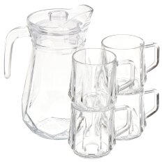 Набор для сока боросиликатное стекло, 5 предметов, Грани, Y4-5368