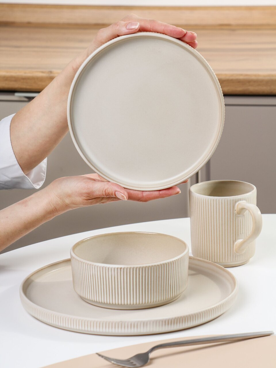 Сервиз столовый керамика, 16 предметов, на 4 персоны, Jewel, Дюна, ПС0007-15