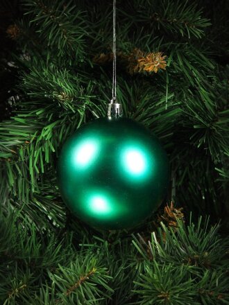 Елочный шар 6 шт, зеленый, 8 см, SYQA-0122345