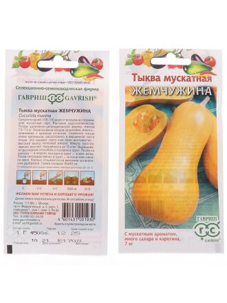 Семена Тыква, Жемчужина мускатная, 1 г, цветная упаковка, Гавриш