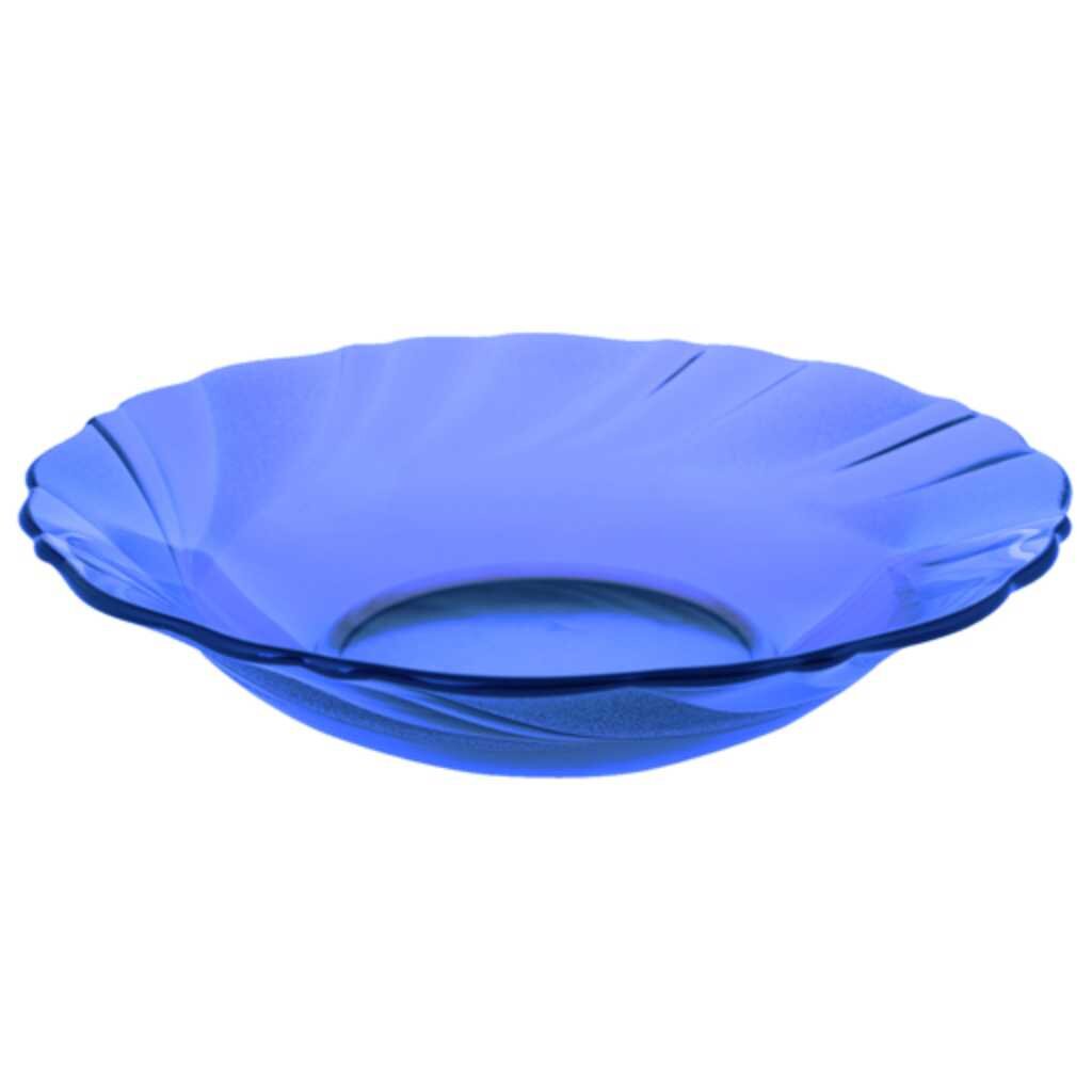 Тарелка суповая, стекло, 20 см, круглая, Sea brim Saphir, 50181-06, синяя кружка стекло 420 мл only saphir 50105 12
