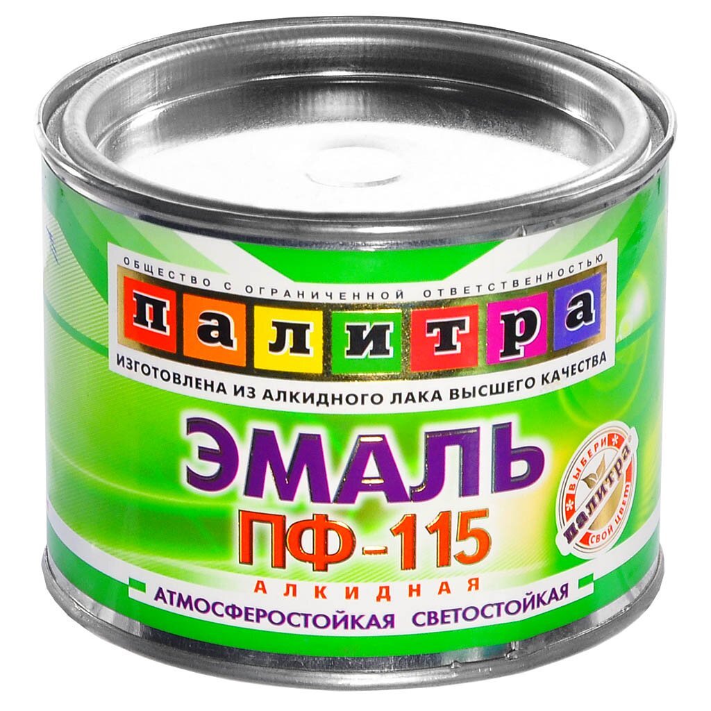 Эмаль Палитра ПФ-115 алкидная глянцевая черная 04 кг 139₽